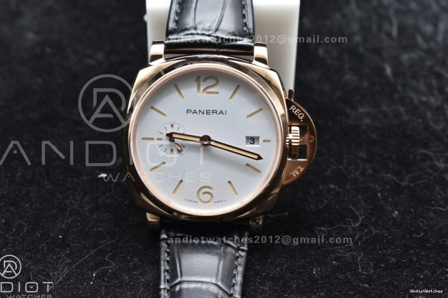 Dial P White Black OnTrend VSF 983 on Due 42mm Edition Strap Luminor PAM1336 Leather Best 0430
